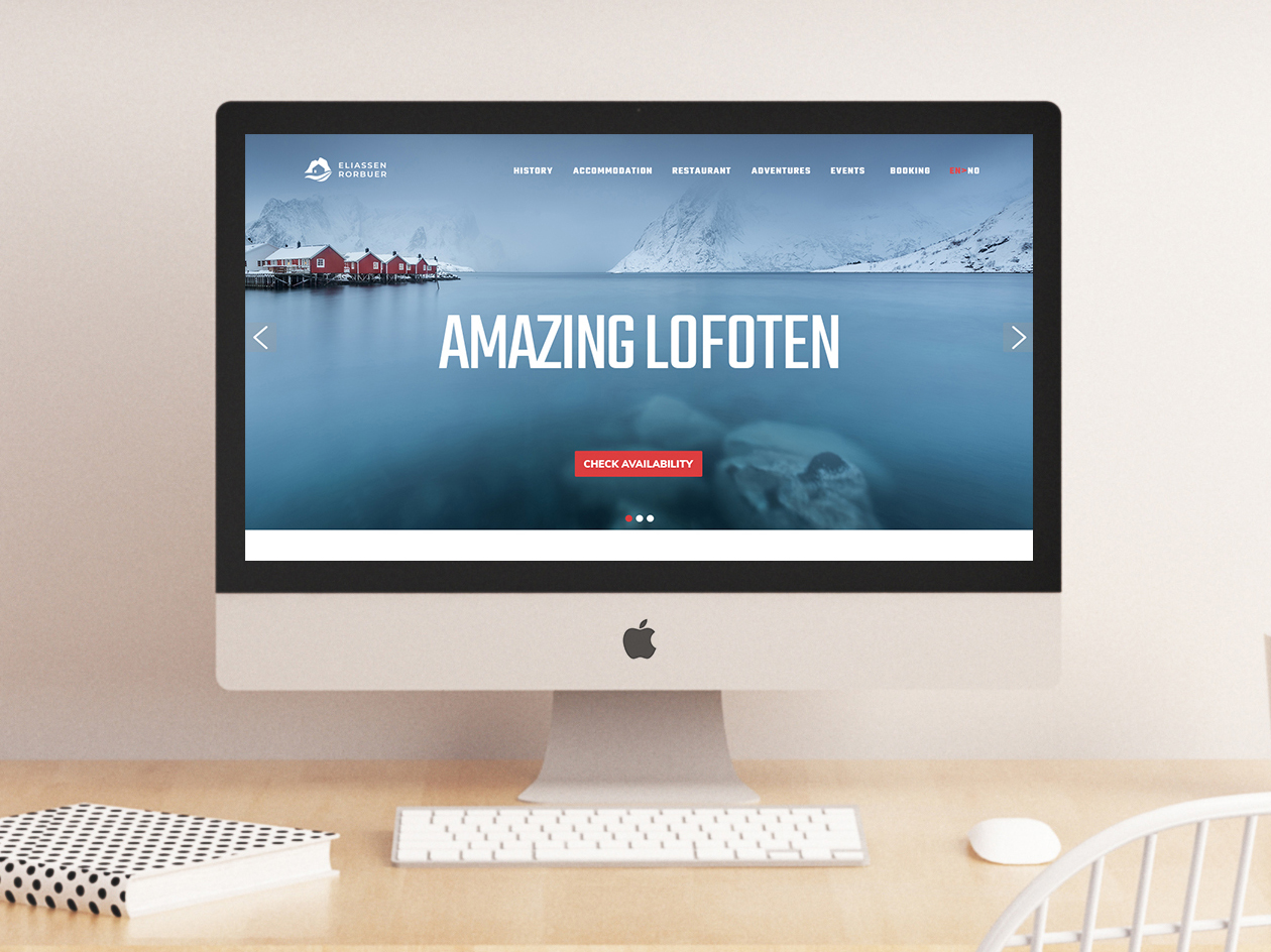 eliassen rorbuer website design